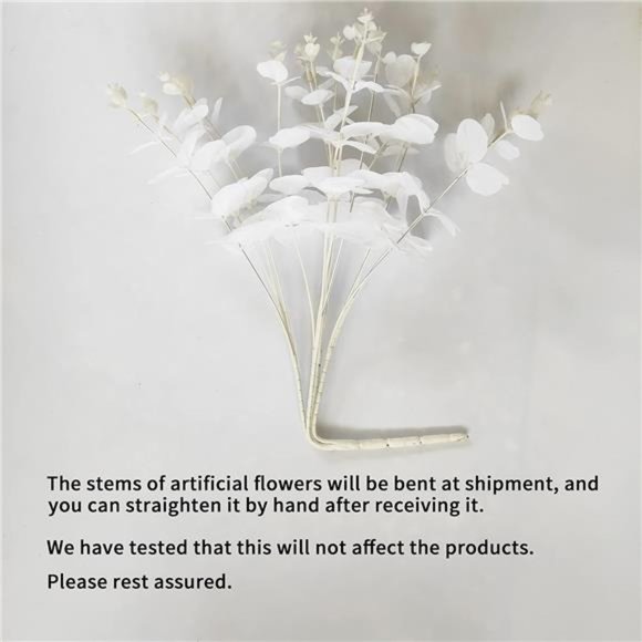 19" Faux Eucalyptus Leaves Stems Fake Silver Dollar Eucalyptus Leaves Branches - Picture 5 of 6